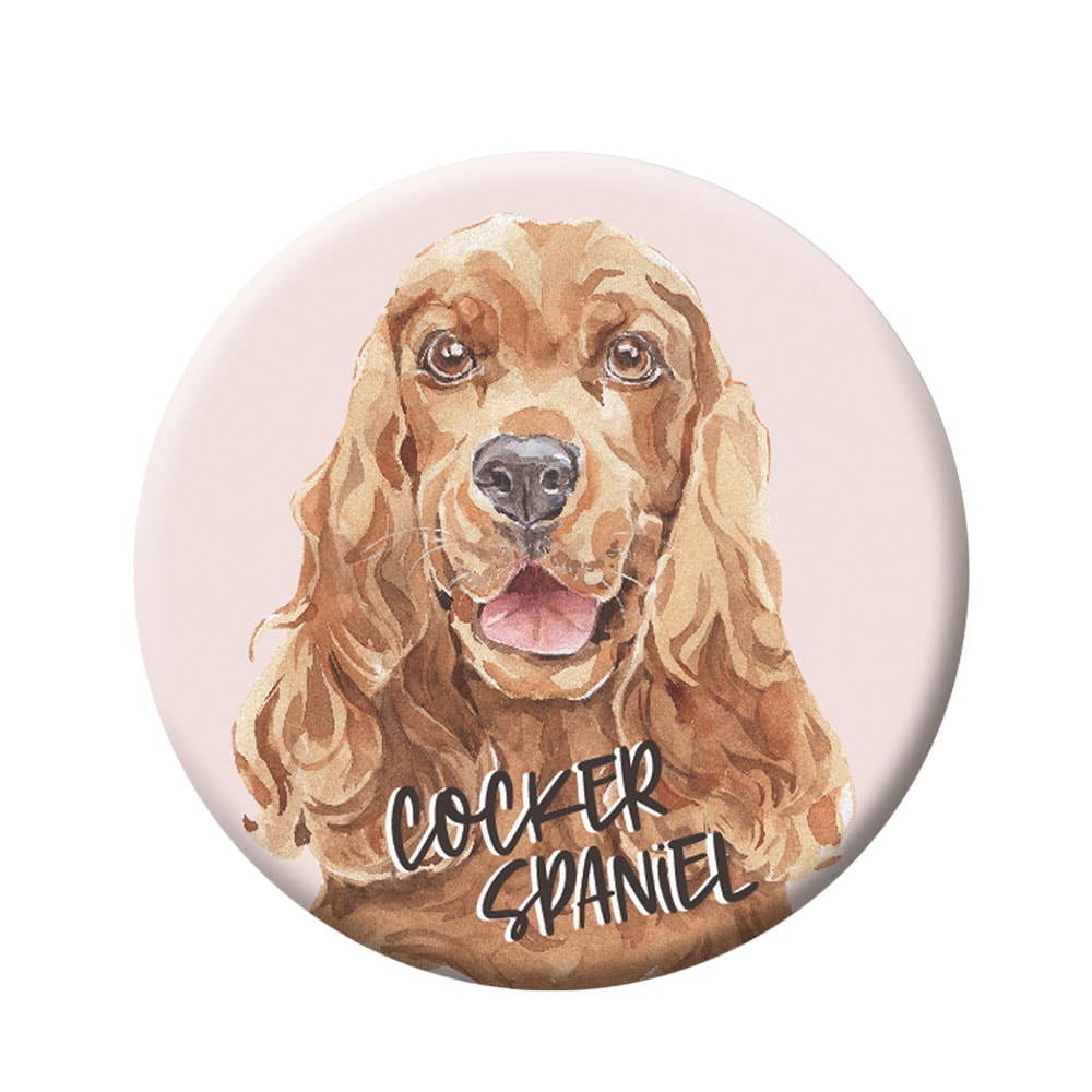 Button (Anstecker) mit Nadel 44 mm – Cocker Spaniel