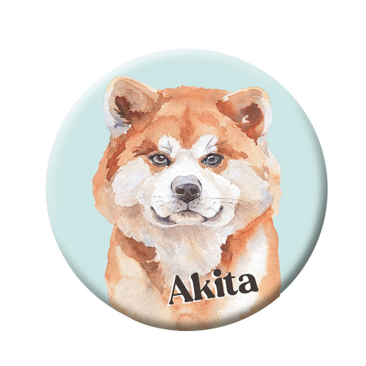 Button (placka) se špendlíkem 44 mm – Akita