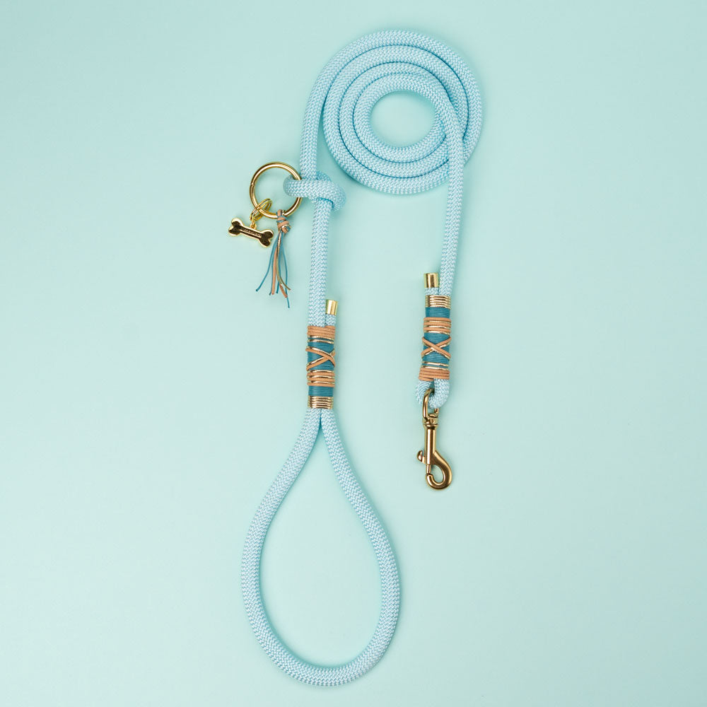 Set Vodítko + Obojek Aussie Maison - Baby Blue – Vodítko Aussie Maison - Baby Blue