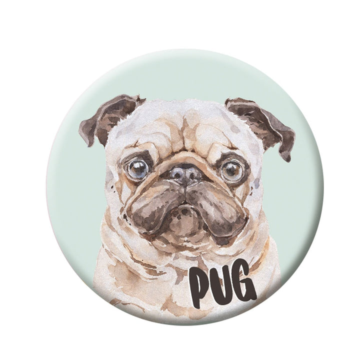 Button (Anstecker) mit Nadel 44 mm – Mops
