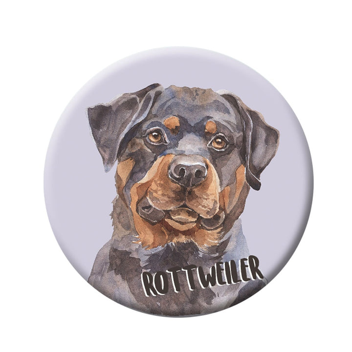 Button (Anstecker) mit Nadel 44 mm – Rottweiler