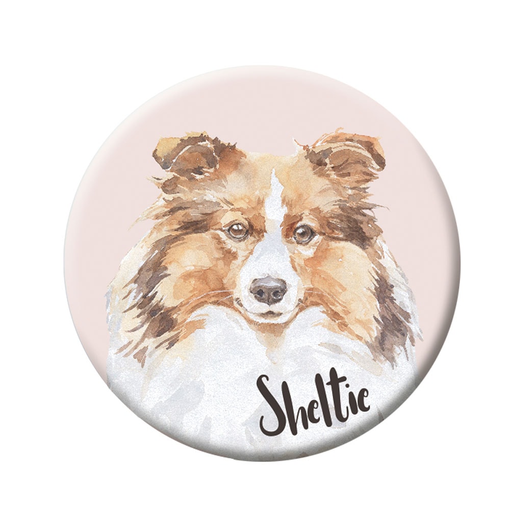 Anstecker (Button) mit Nadel 44 mm – Sheltie