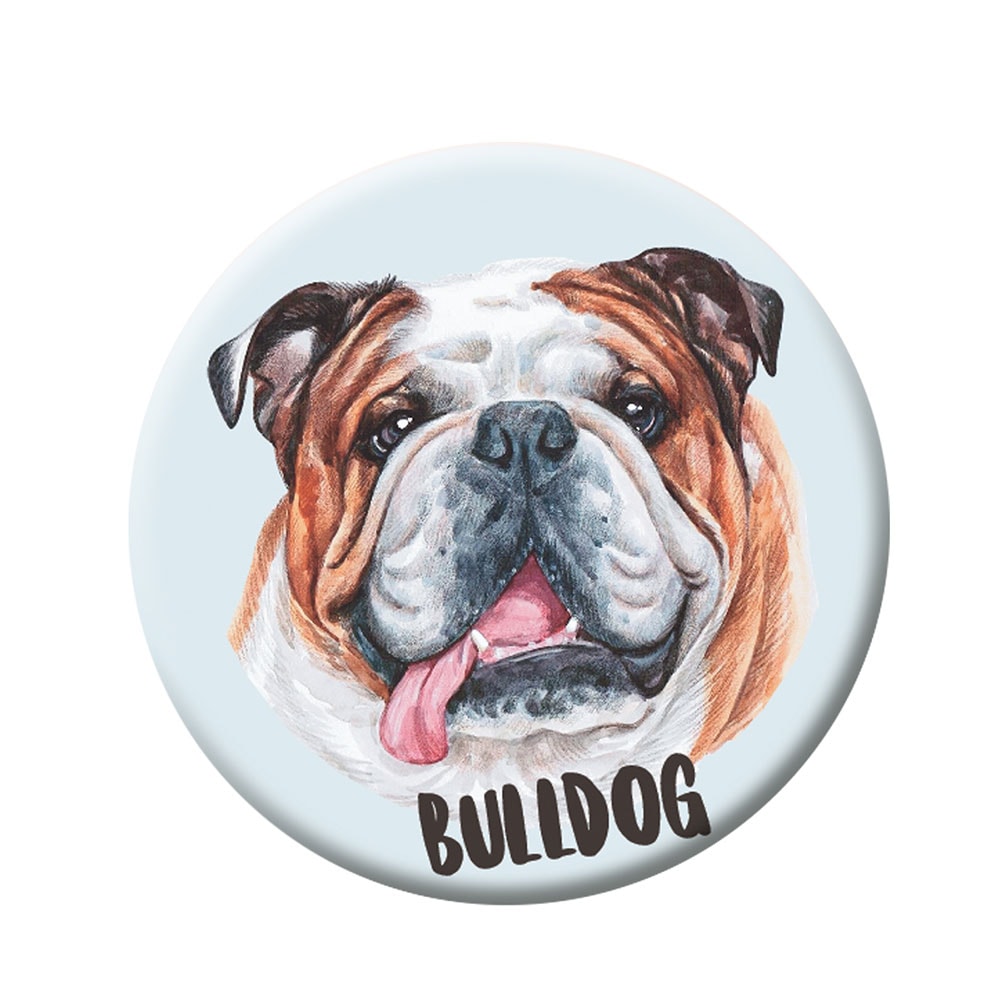 Button (placka) se špendlíkem 44 mm – Bulldog