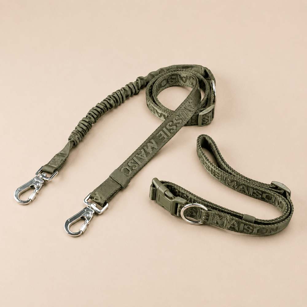 Khaki - Adventure vodítko s amortizérem