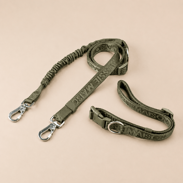Khaki - Adventure vodítko s amortizérem
