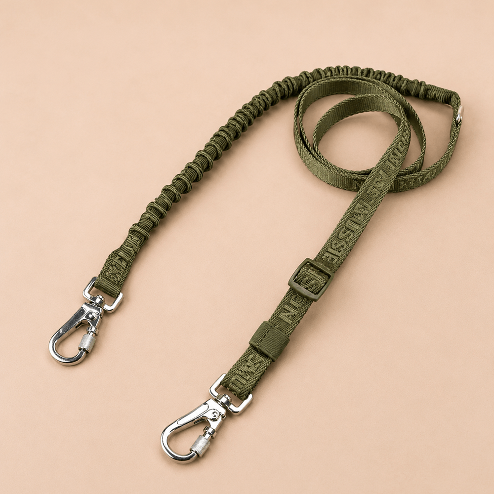 Hands-free set MINI Aussie Maison - Khaki – MINI adventure vodítko s amortizérem Khaki