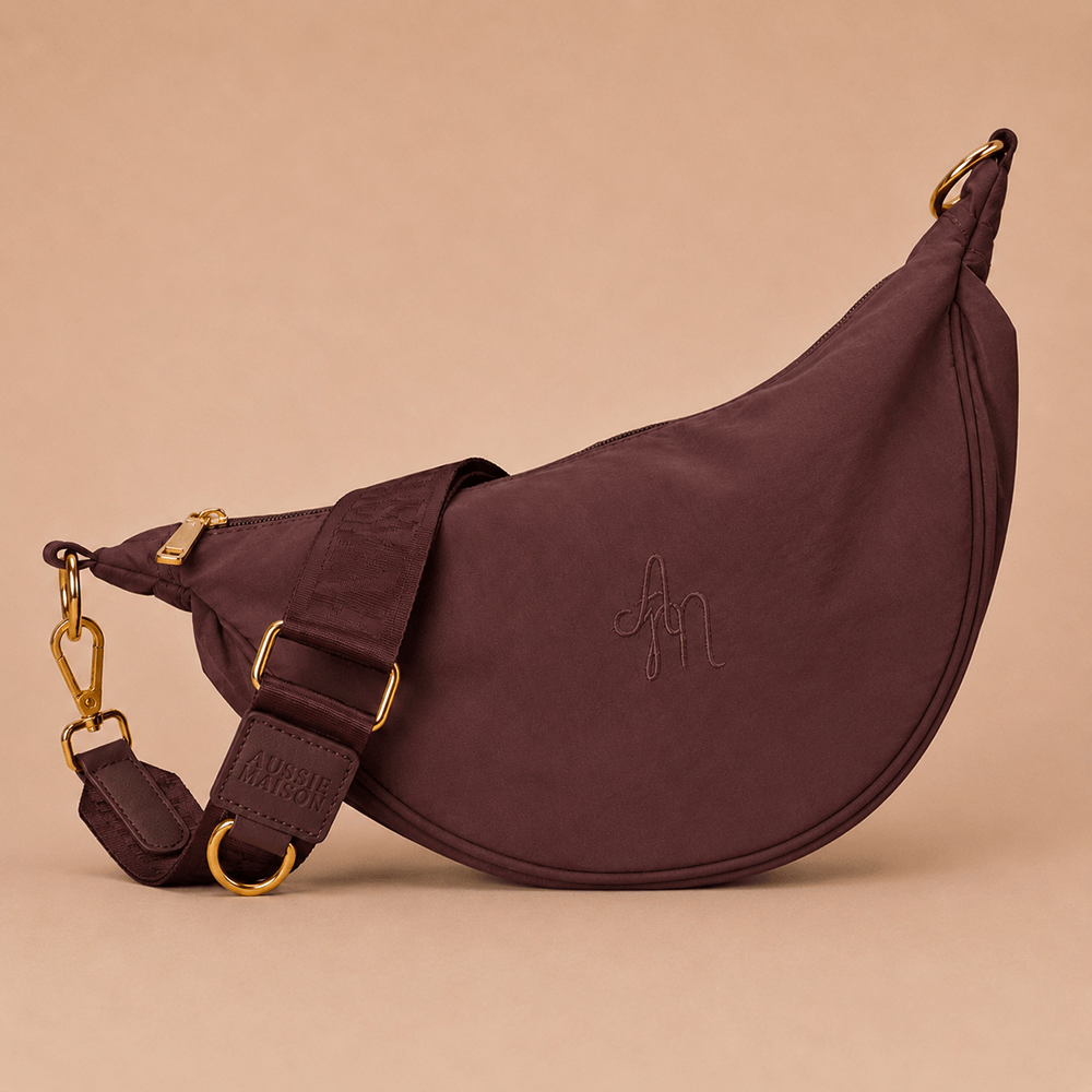 Set Moon Bag + Kapsička na pamlsky Aussie Maison - Simply the Brown – Moon Bag Pamlskovník Aussie Maison - Simply the Brown