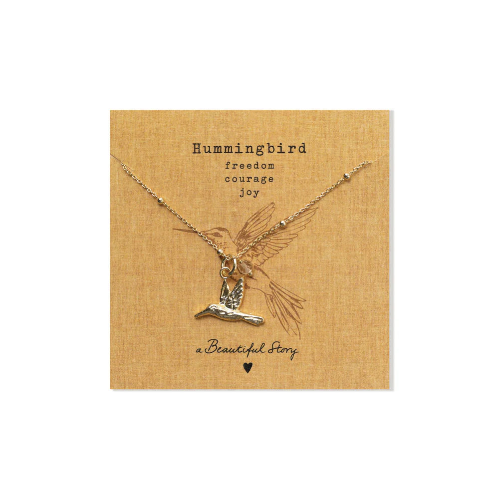 Pozlacený Instinct Náhrdelník – Hummingbird