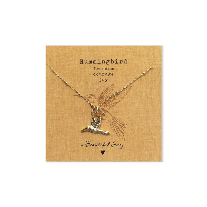 Pozlacený Instinct Náhrdelník – Hummingbird