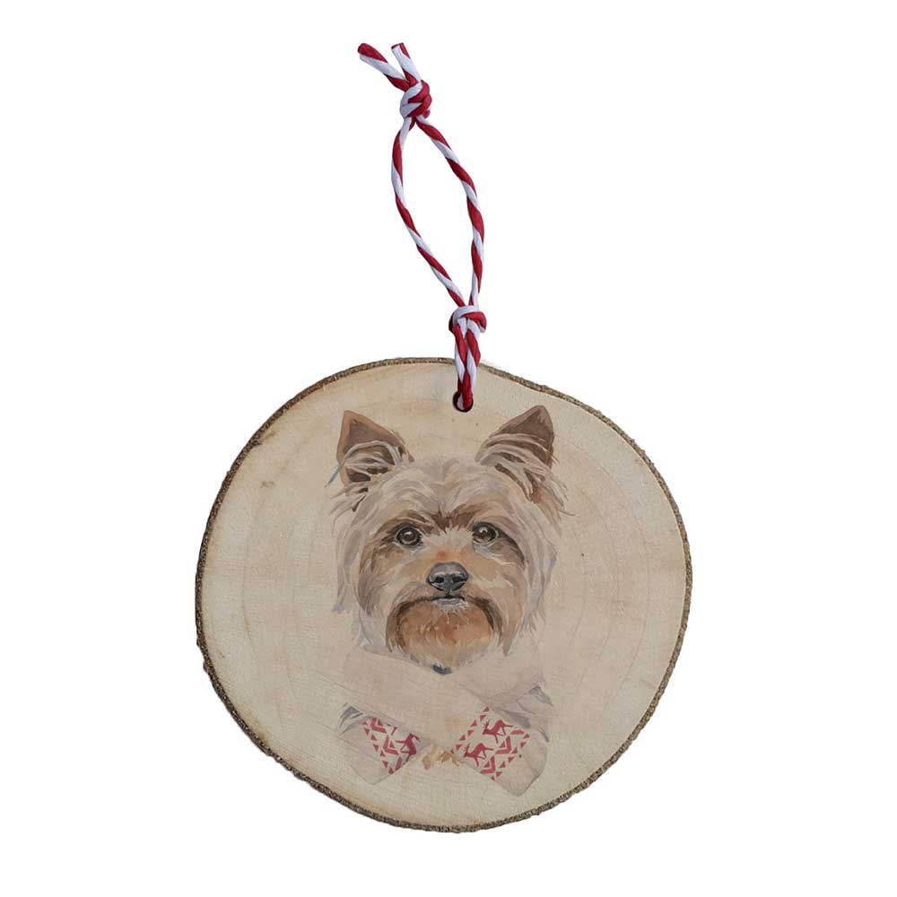 Weihnachtsdeko aus Holz – Yorkshire Terrier