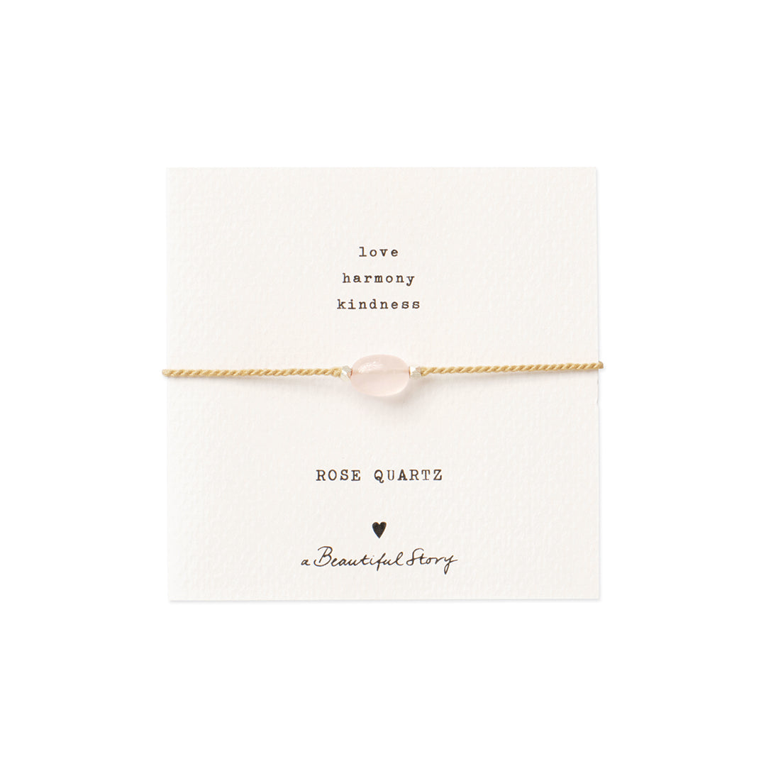 Gemstone Card silver bracelet - Rose Gold