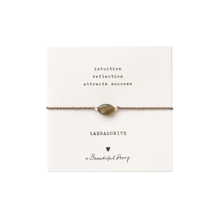 Gemstone Card stříbrný náramek - Labradorit