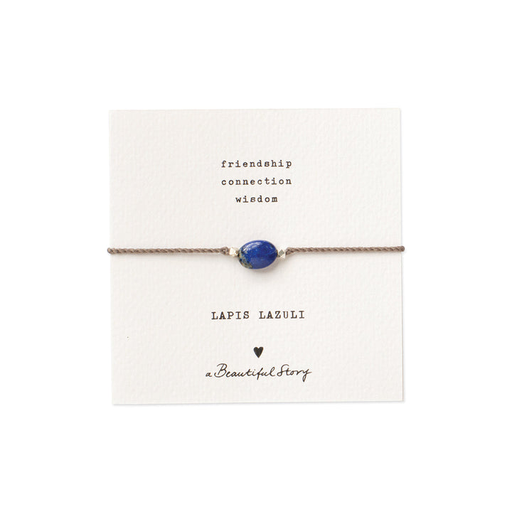 Gemstone Card stříbrný náramek - Lapis Lazuli