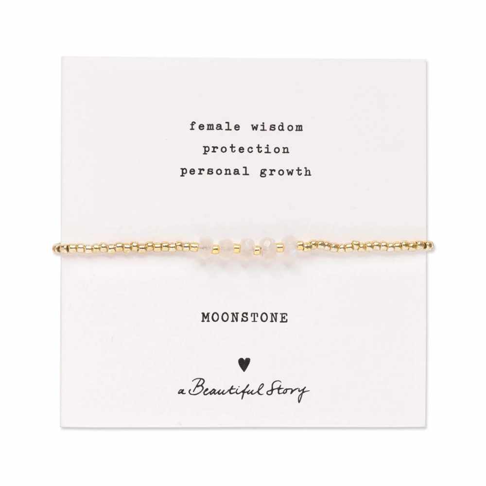 Essential zlatý náramek - Měsíční kámen