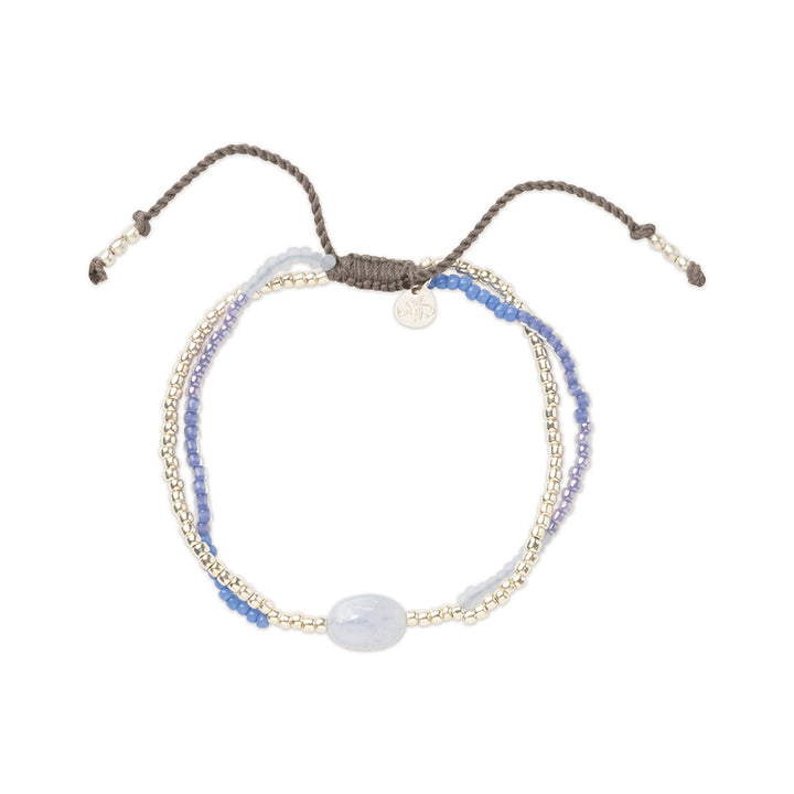 Pozlacený náramek Shining – Blue Lace Agate