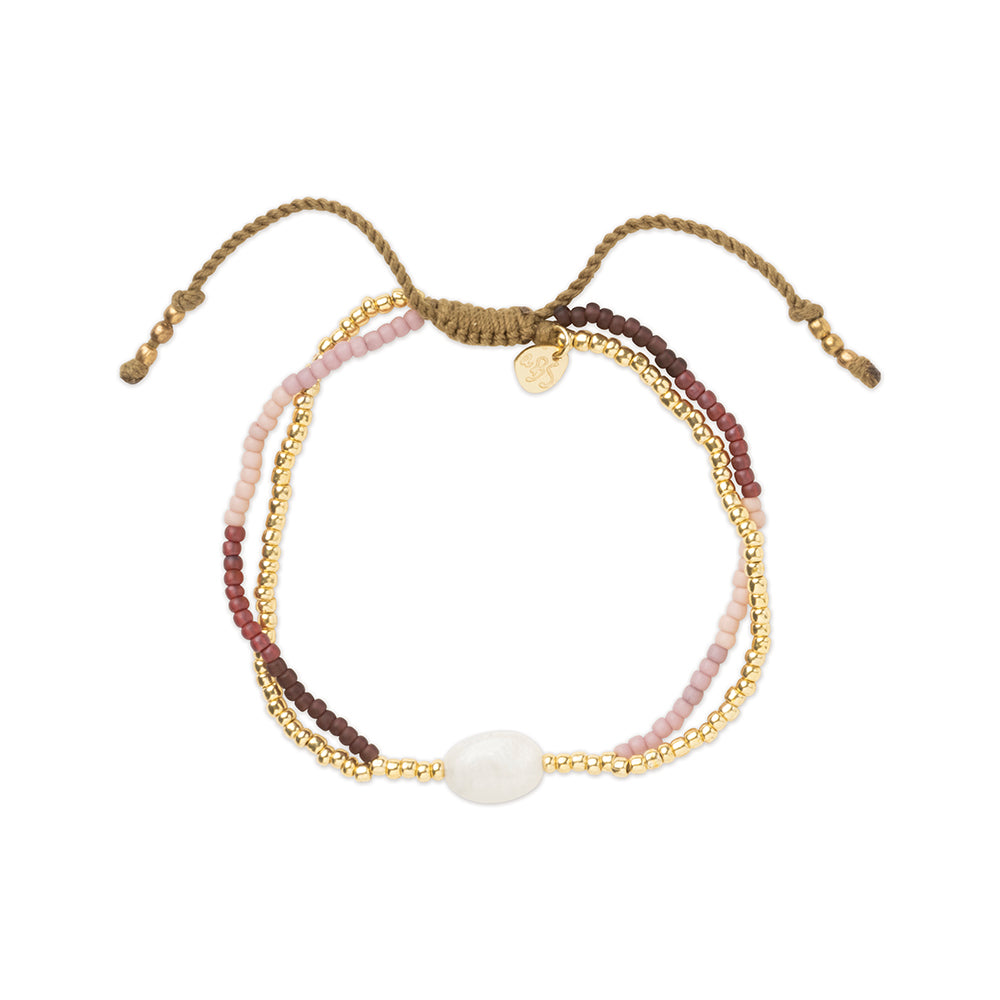 Shining Gold-Plated Bracelet - Moonstone