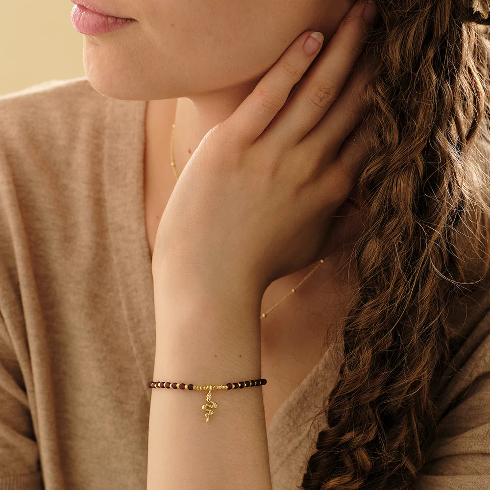 Náramek Untamed Snake – Garnet