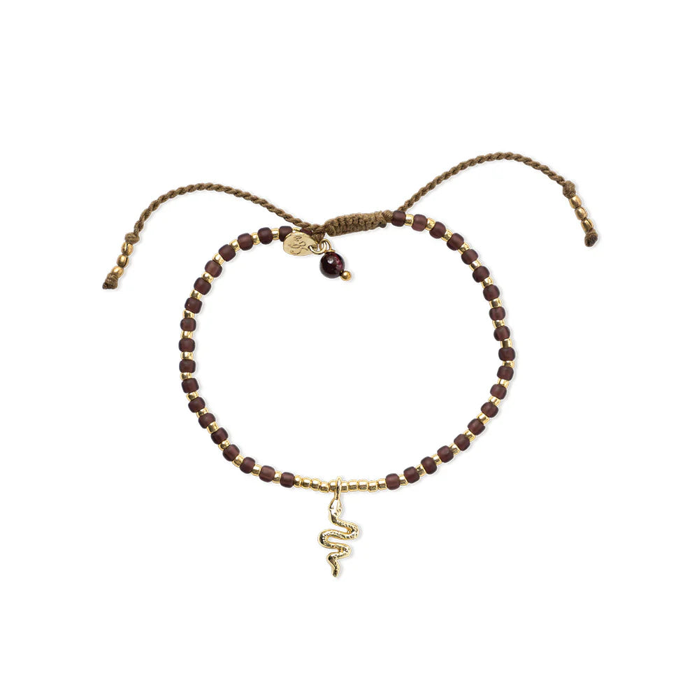 Náramek Untamed Snake – Garnet