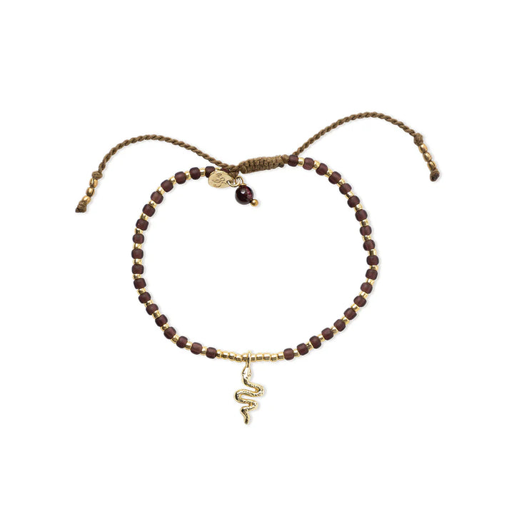 Náramek Untamed Snake – Garnet