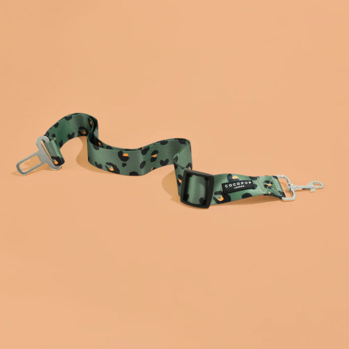 Bezpečnostní pás pro psa CocoPup Khaki Leopard