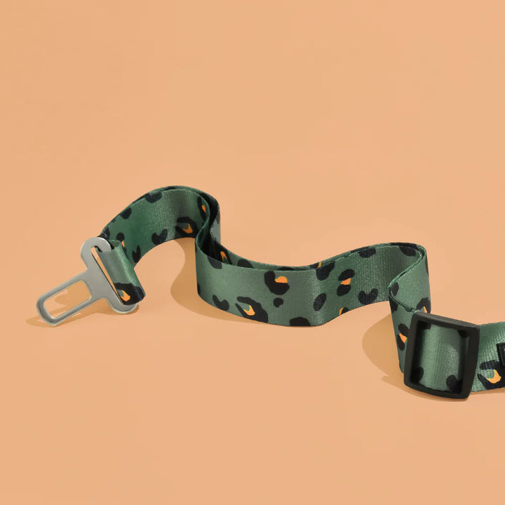 Bezpečnostní pás pro psa CocoPup Khaki Leopard