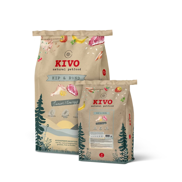 Kivo granule - Čerstvé Kuře a hovězí pro aktivní psy