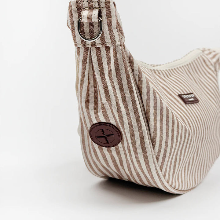 Pamlskovník CocoPup – Crossbody – London Linen Stripes