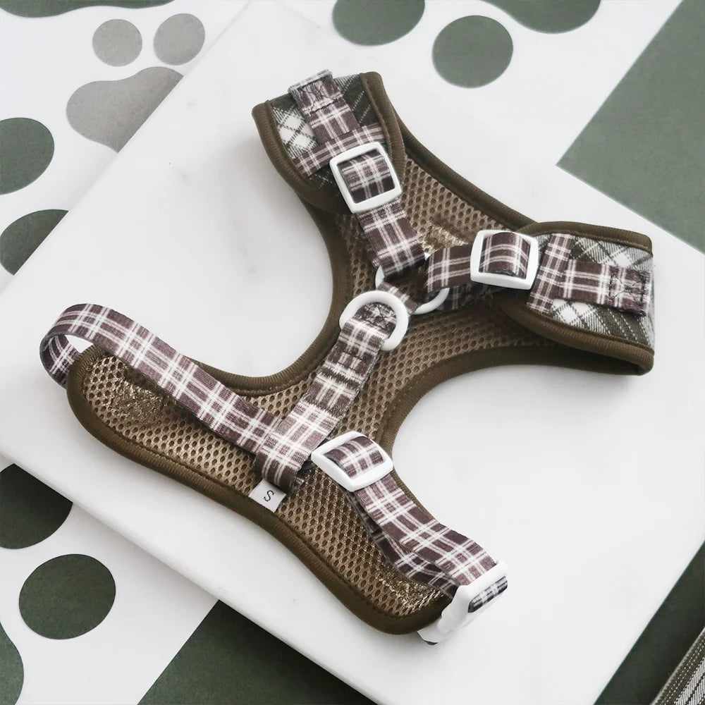 Nastavitelný postroj Cocopup - Olive Check