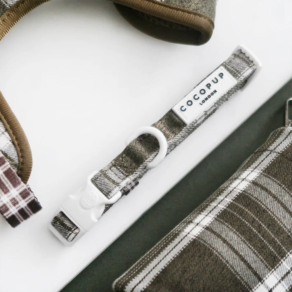 Obojek Cocopup - Olive Check