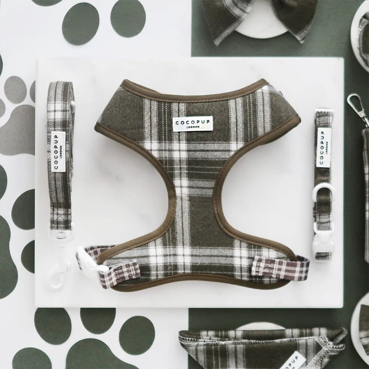 Nastavitelný postroj Cocopup - Olive Check