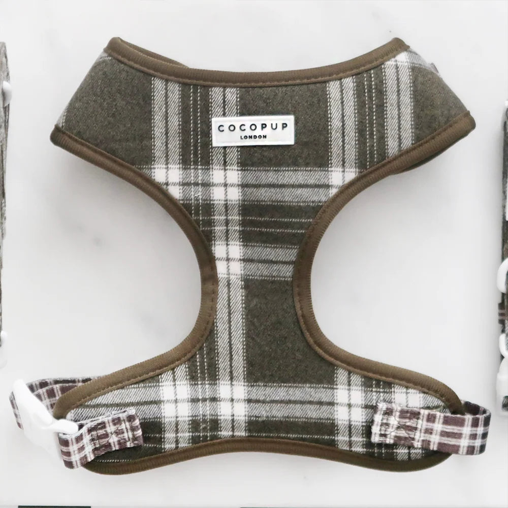 Nastavitelný postroj Cocopup - Olive Check