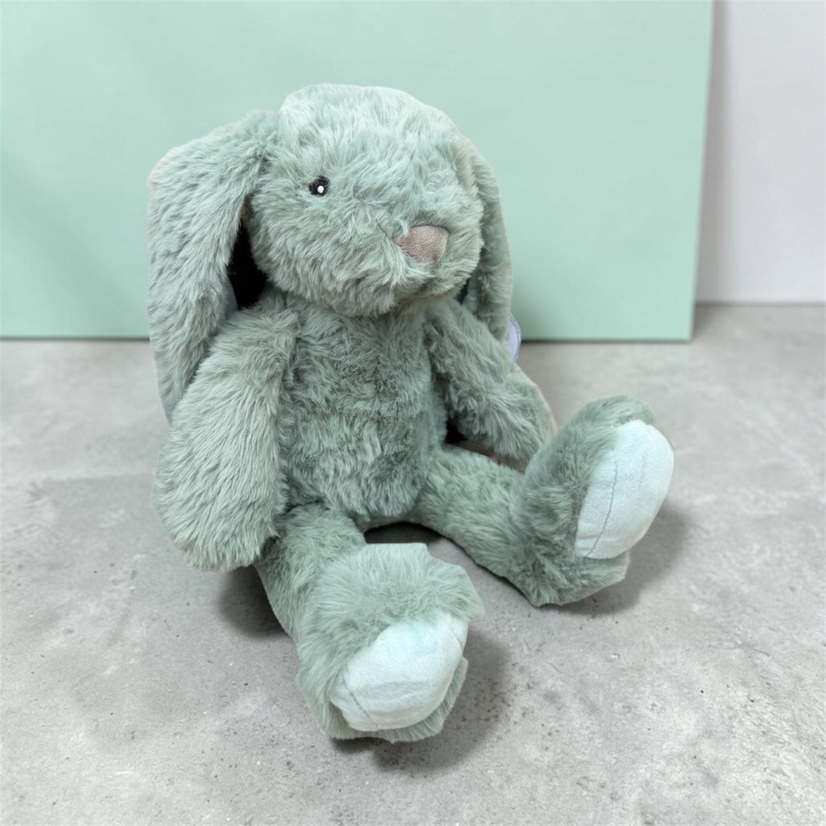 Plüsch-Hase grün