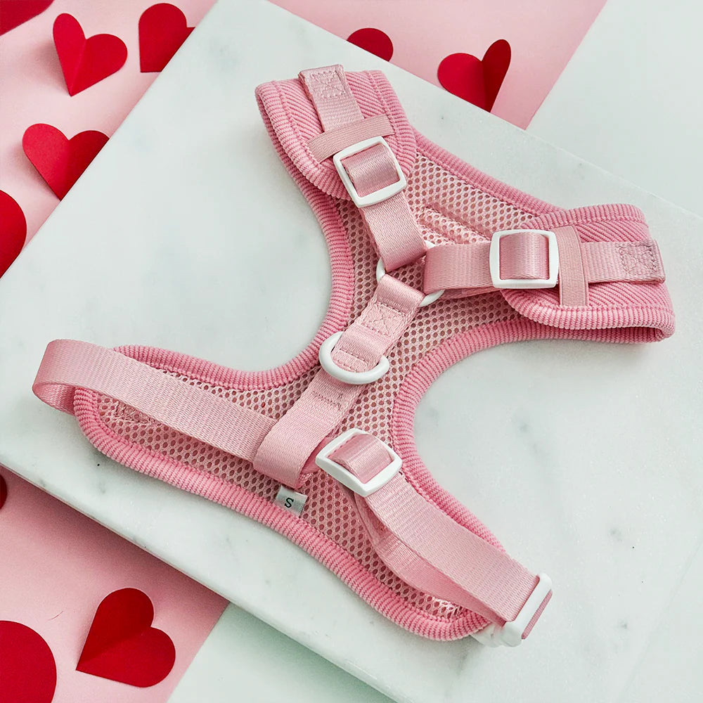Nastavitelný postroj Cocopup - Pink Heartstrings