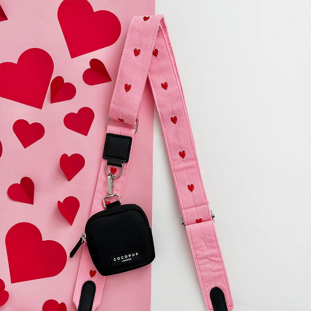 Popruh na pamlskovník CocoPup - Pink Heartstrings cord