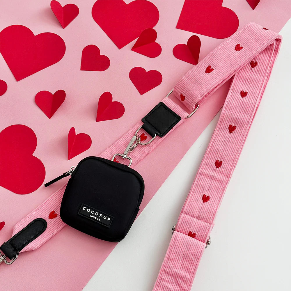 Popruh na pamlskovník CocoPup - Pink Heartstrings cord
