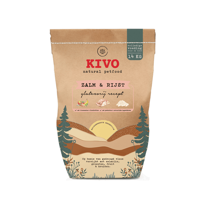 Kivo granule - Bezlepkový Losos s rýží Senior