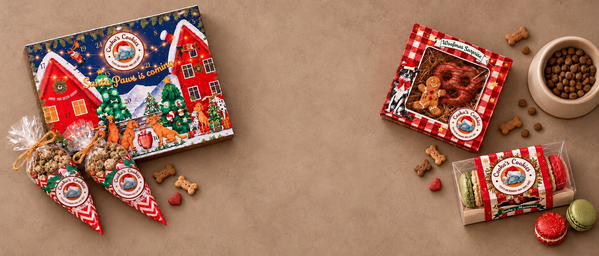 Vánoční pamlsky Cooka's Cookies – adventní kalendář pro psy