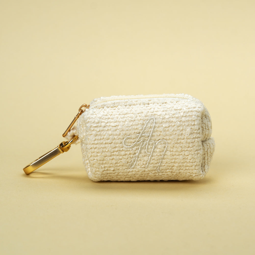 Set Vodítko + Postroj + Obojek + Pouzdro Aussie Maison - Vanilla Bouclé – Aussie Maison pouzdro na sáčky - Vanilla Bouclé