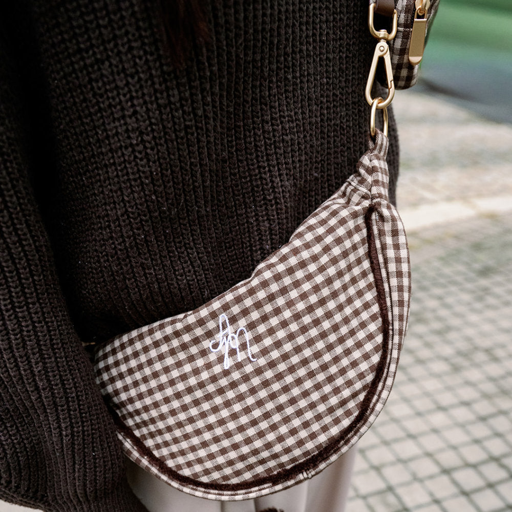 Moon Bag Pamlskovník Aussie Maison - Cocoa Check