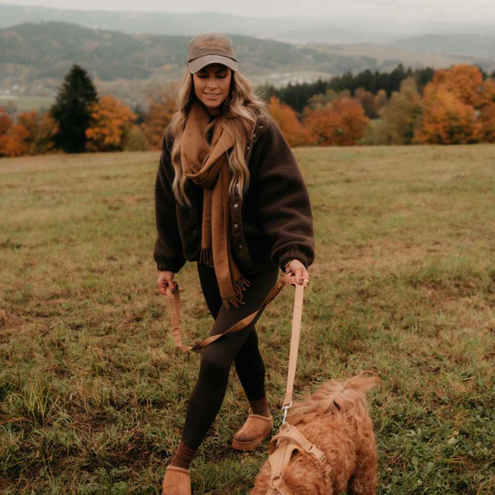 Fleecová Mikina Dog Walking - Brownie