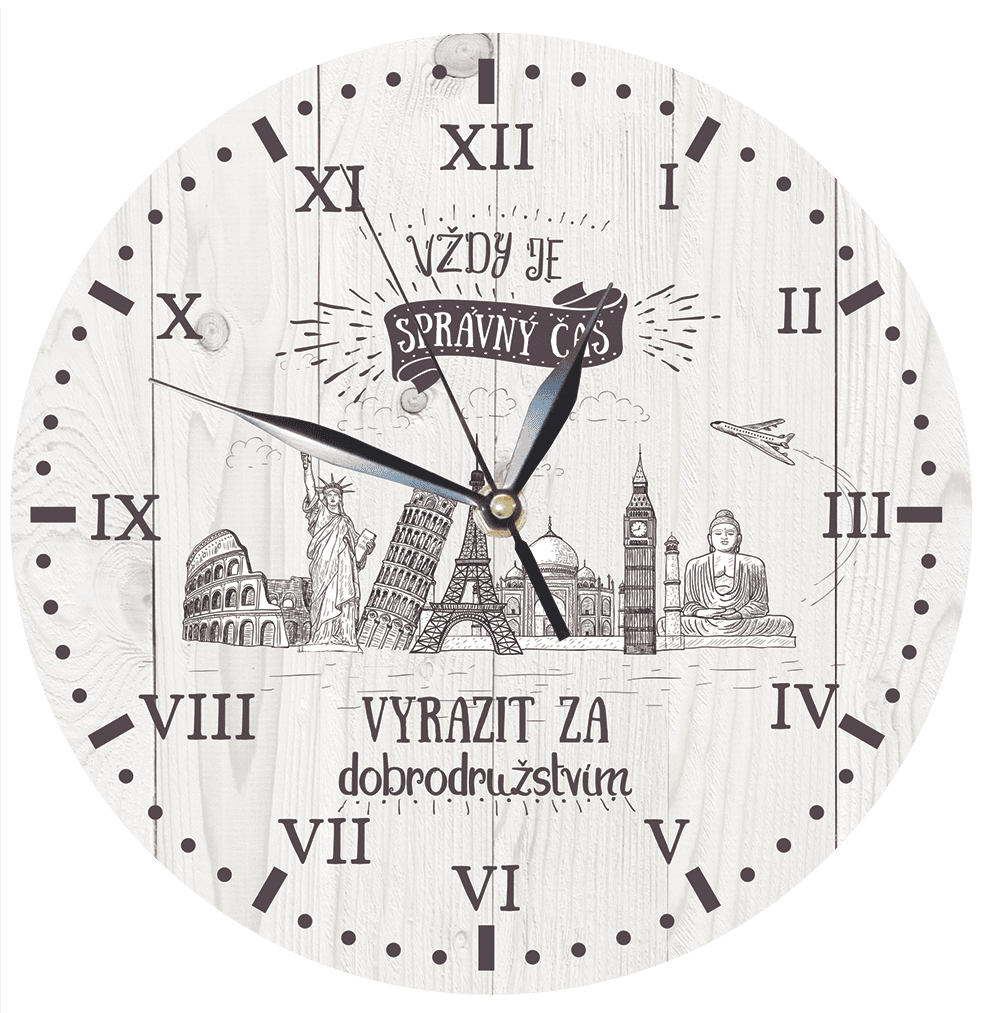 Holzwanduhr für Reisende