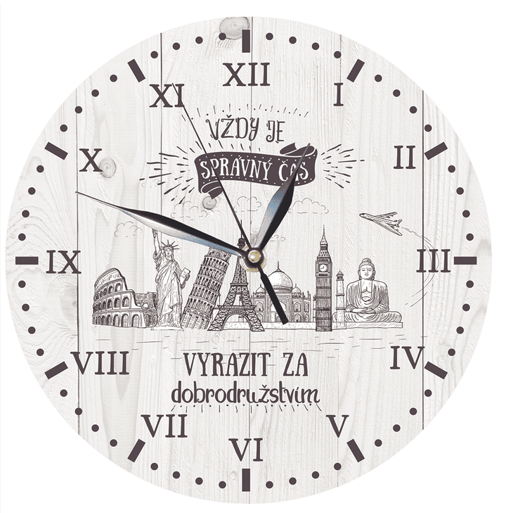 Holzwanduhr für Reisende