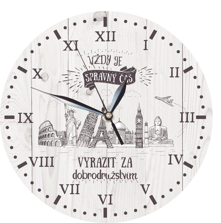 Holzwanduhr für Reisende