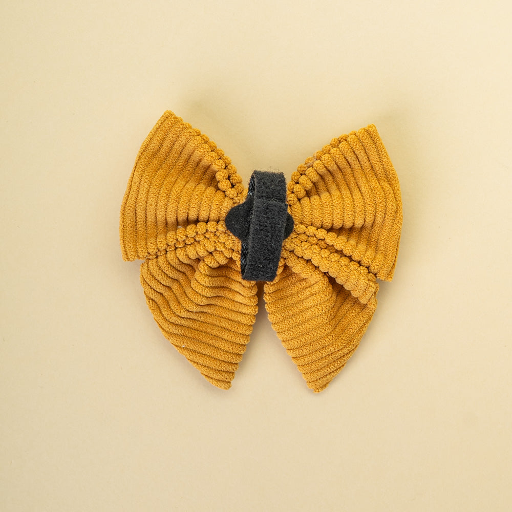 Motýlek Sailor Honey Cord Crush – zadní strana se suchým zipem