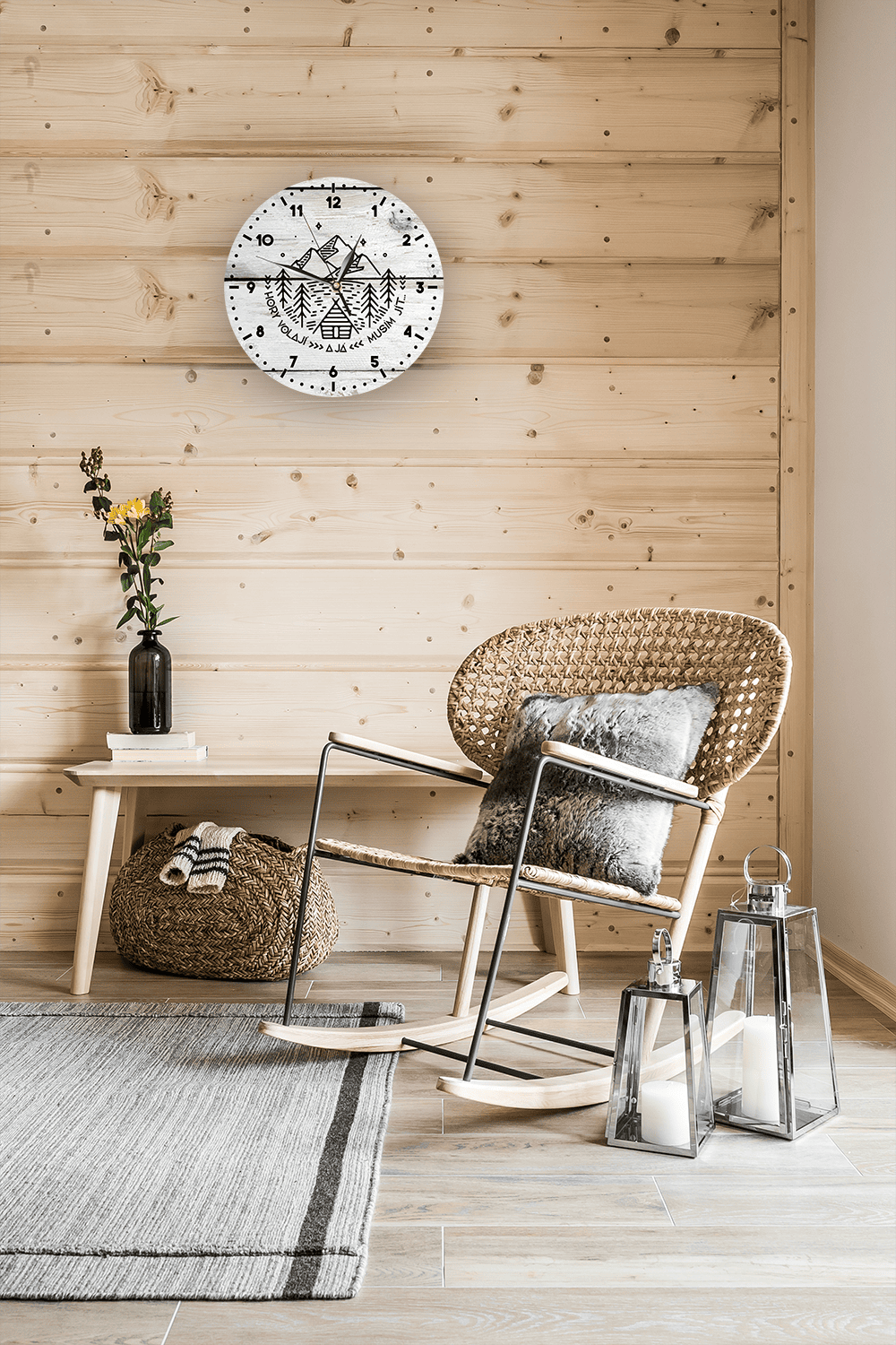 Wanduhren aus Holz für Bergliebhaber