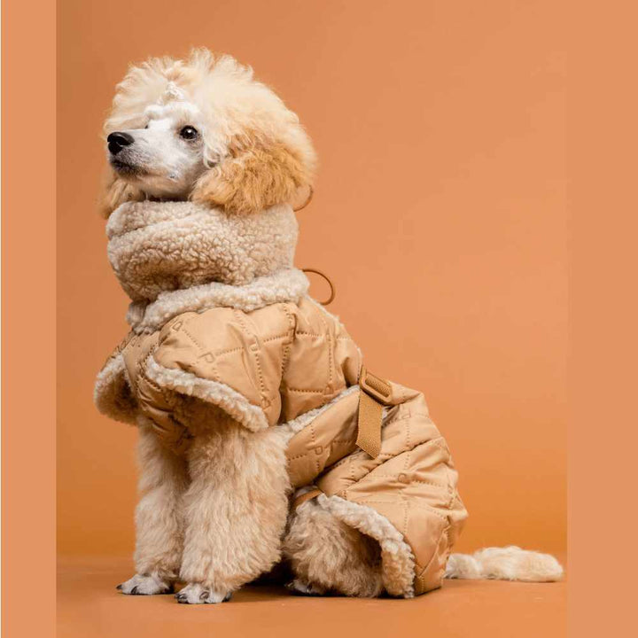 Prošívaný kabátek Paikka Sherpa - Camel