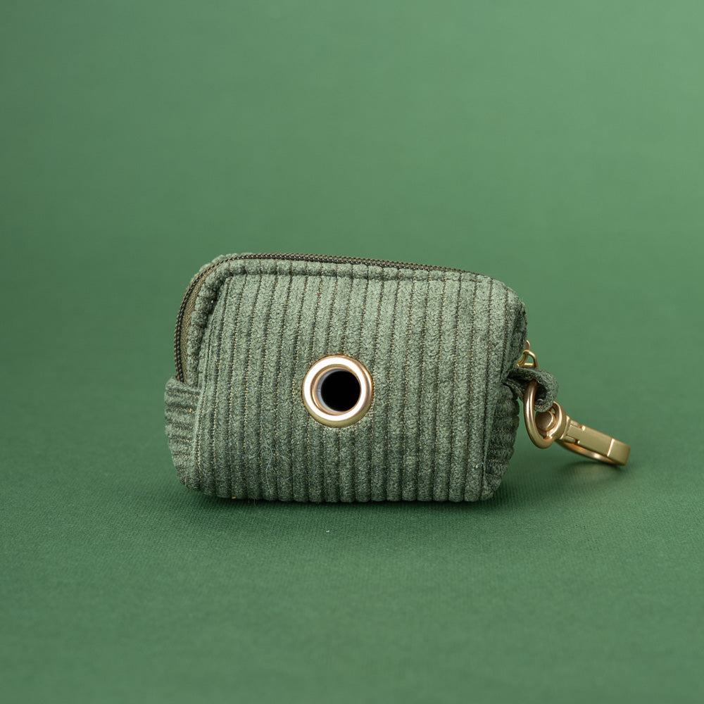 Pouzdro na sáčky Khaki Cord Crush – otvor na sáčky