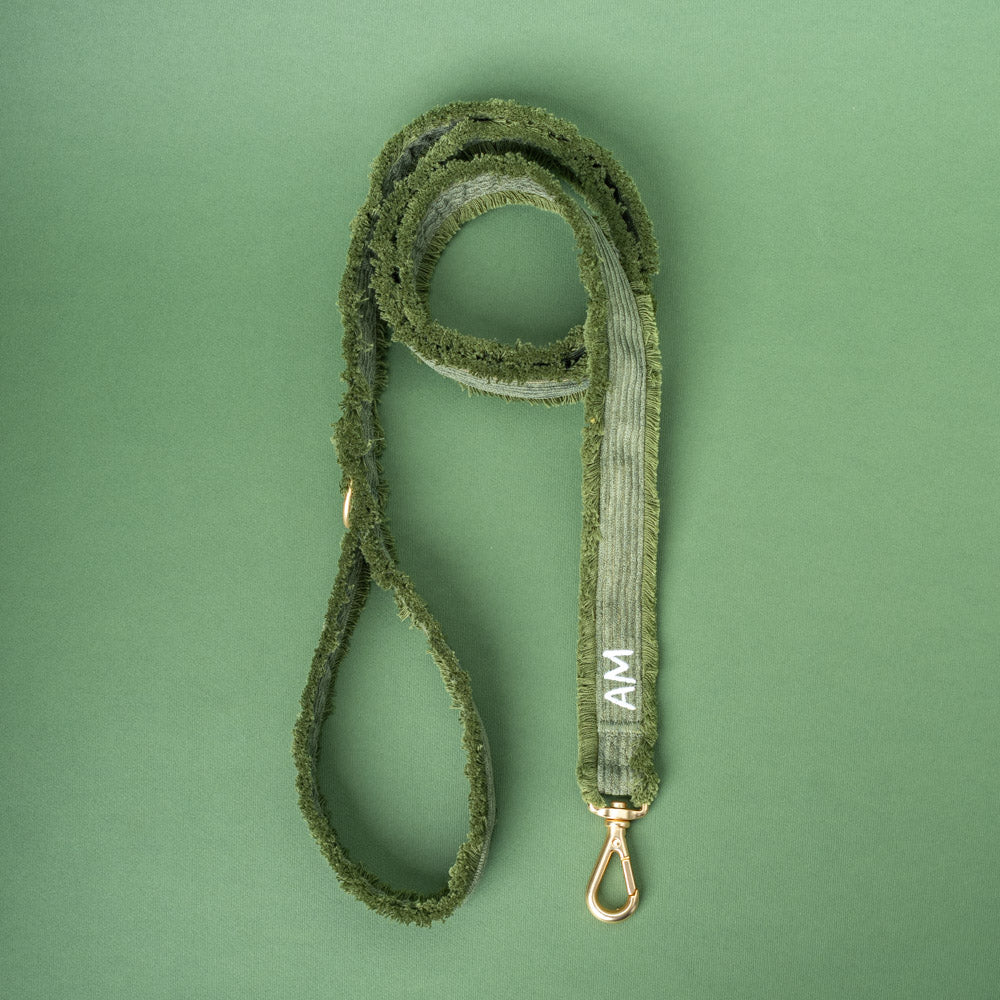 Vodítko Aussie Maison - Khaki Cord Crush
