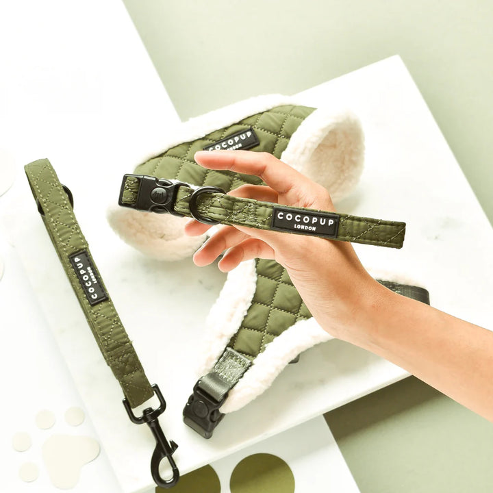 Obojek Cocopup - KHAKI QUILTED