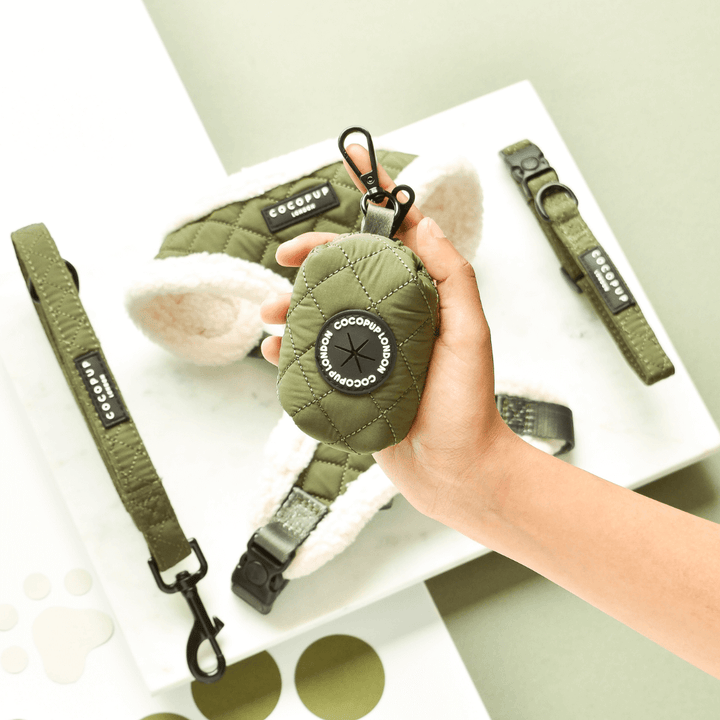 Cocopup pouzdro na sáčky - Khaki Quilted